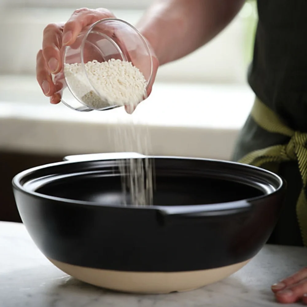 New! EXCLUSIVE CRATE&BARREL Limited Edition Hand-glazed Donabe Clay Pot in Black
